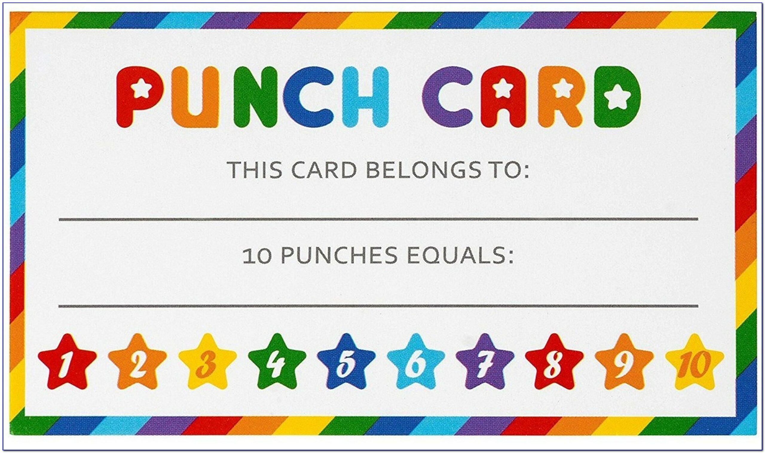 Free Reward Punch Card Template