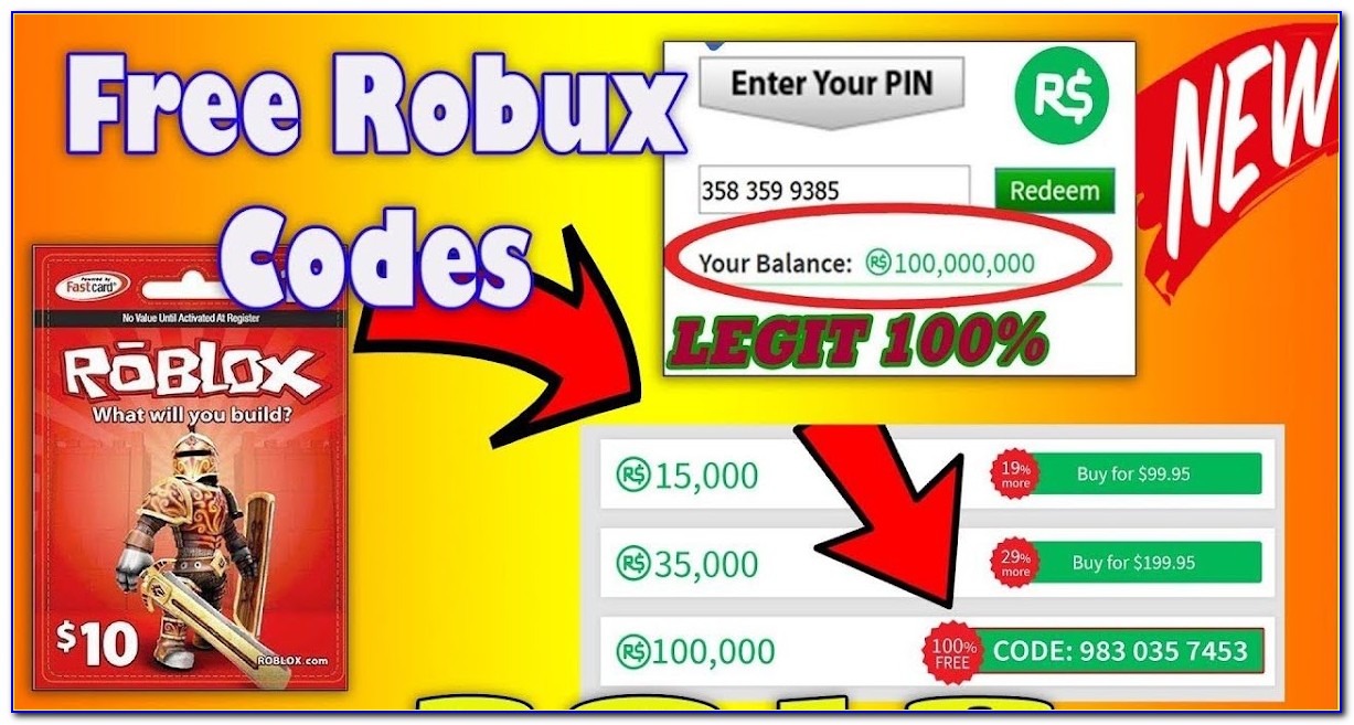 Free Robux Cards Code