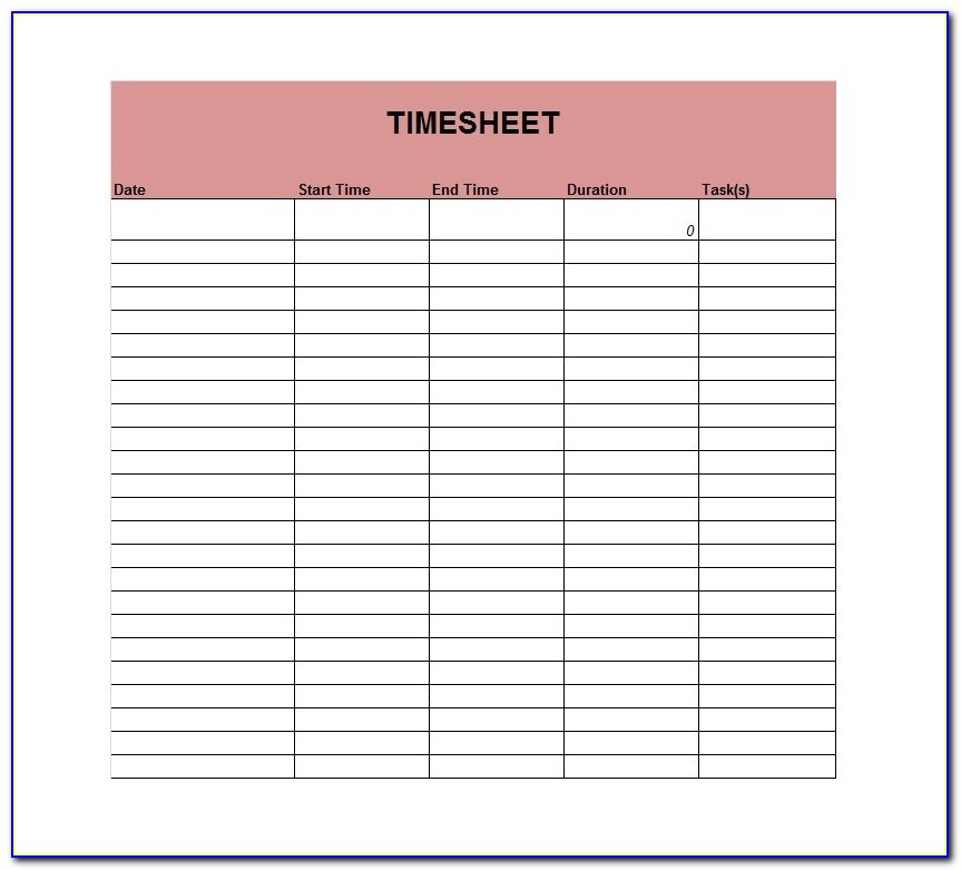 Free Simple Printable Time Cards