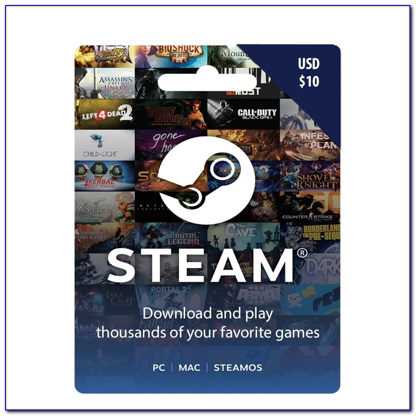 Free Steam 10 Dollar Card
