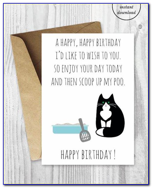 Funny Black Cat Birthday Cards