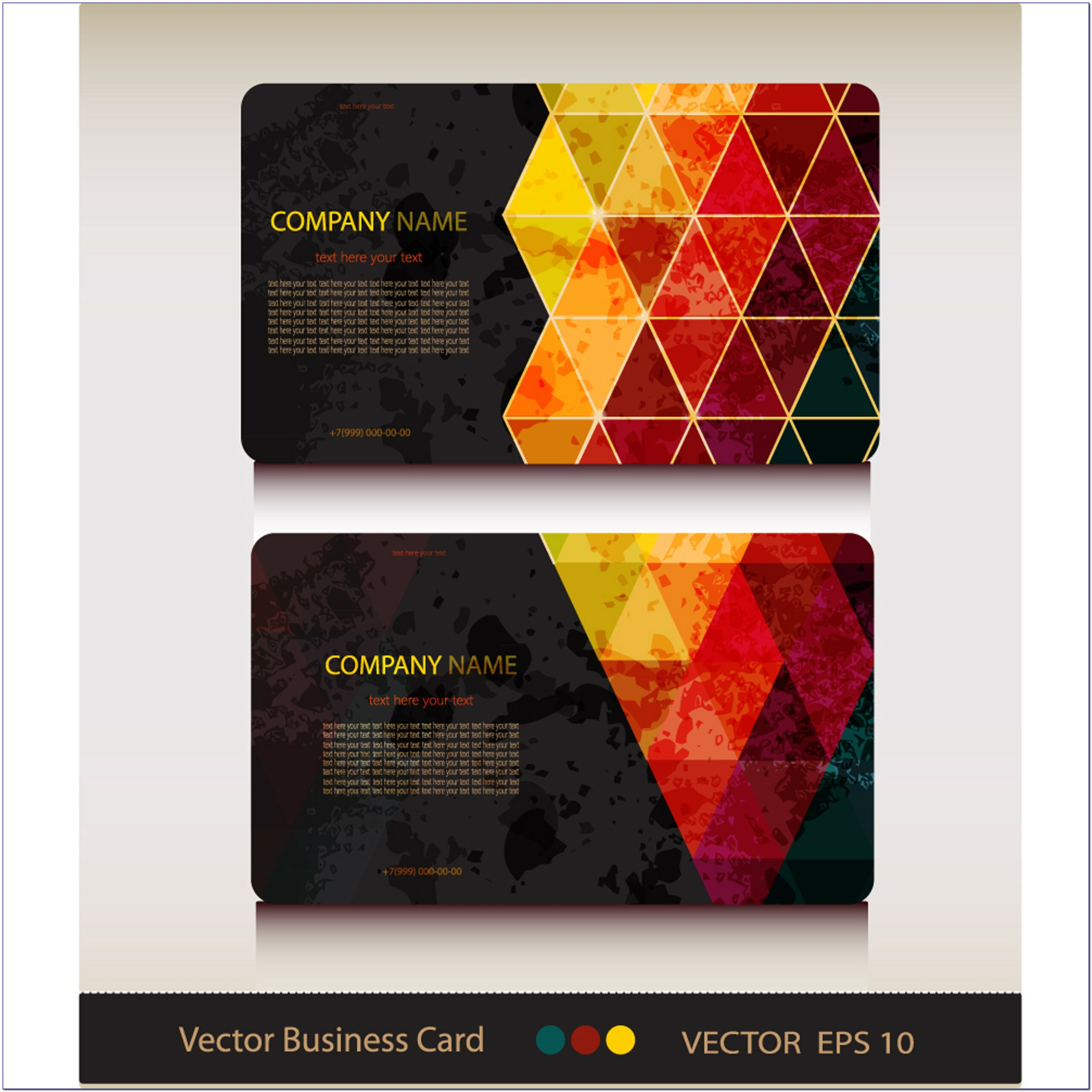 Geometric Business Card Backgrounds