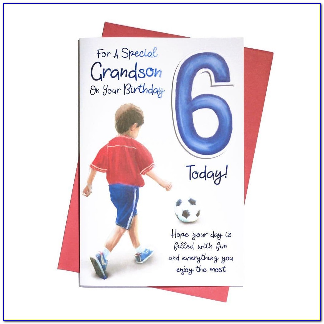 Grandson Birthday Card Age 6