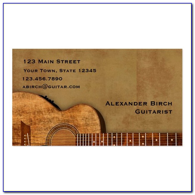 Guitar Business Card Template Free