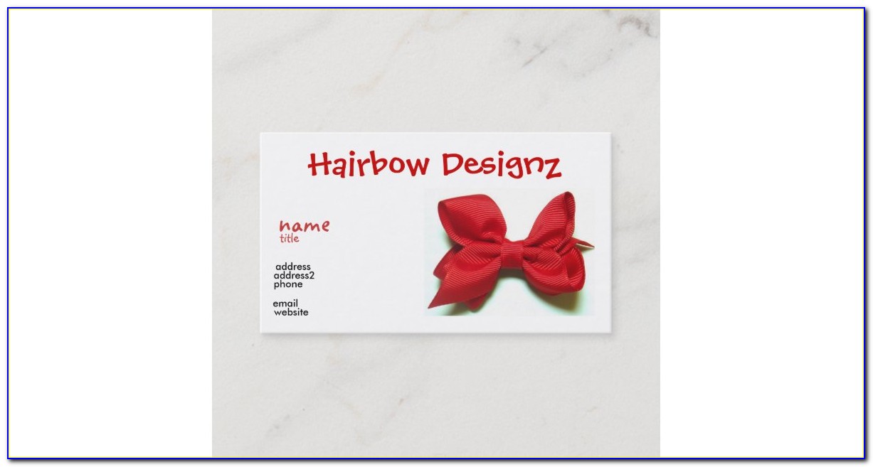 Hair Bow Business Card Templates