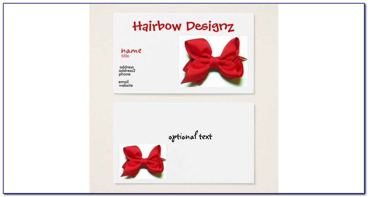 Hair Bow Business Cards