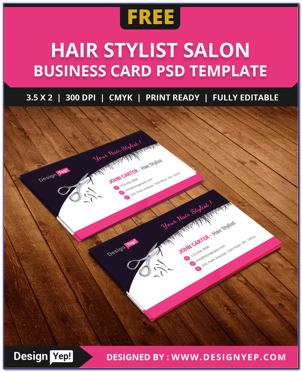 Hair Stylist Business Cards Templates