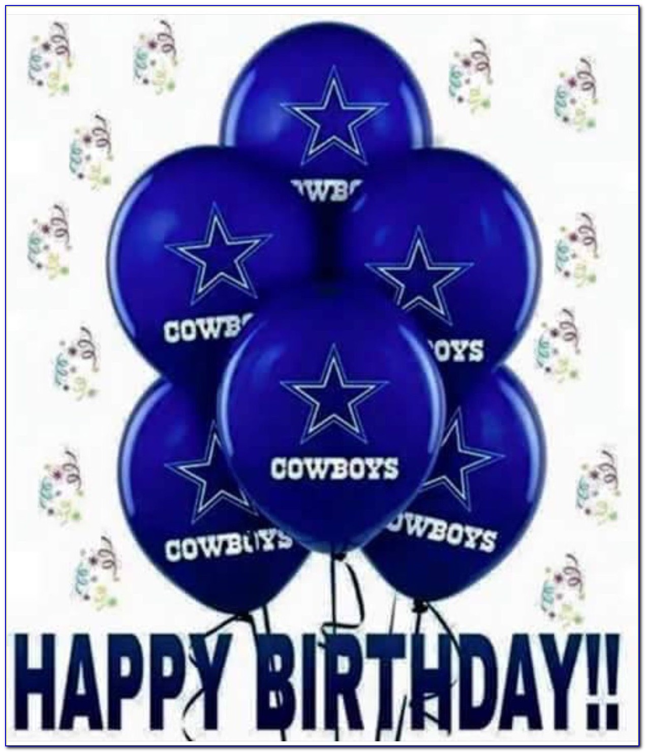 Happy Birthday Dallas Cowboys Card