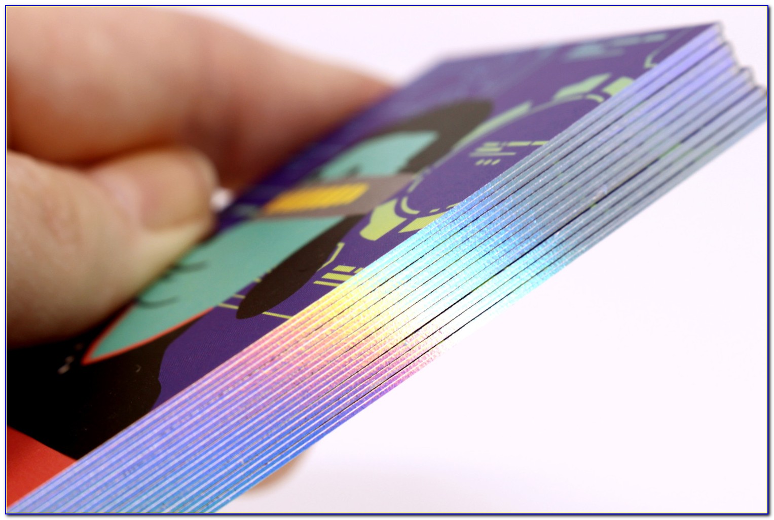 Holographic Foil Edge Business Cards