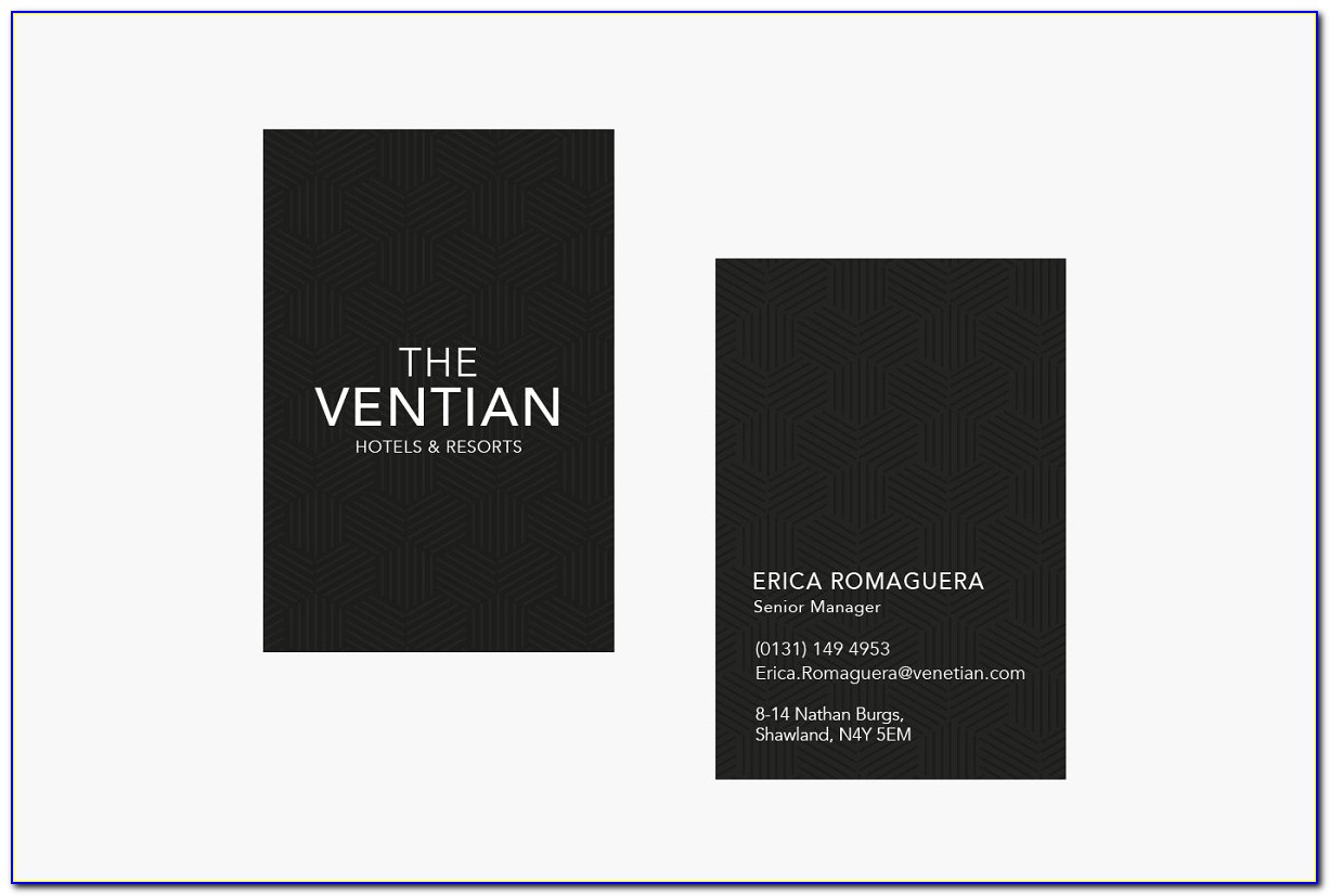Hotel Business Card Template Vector