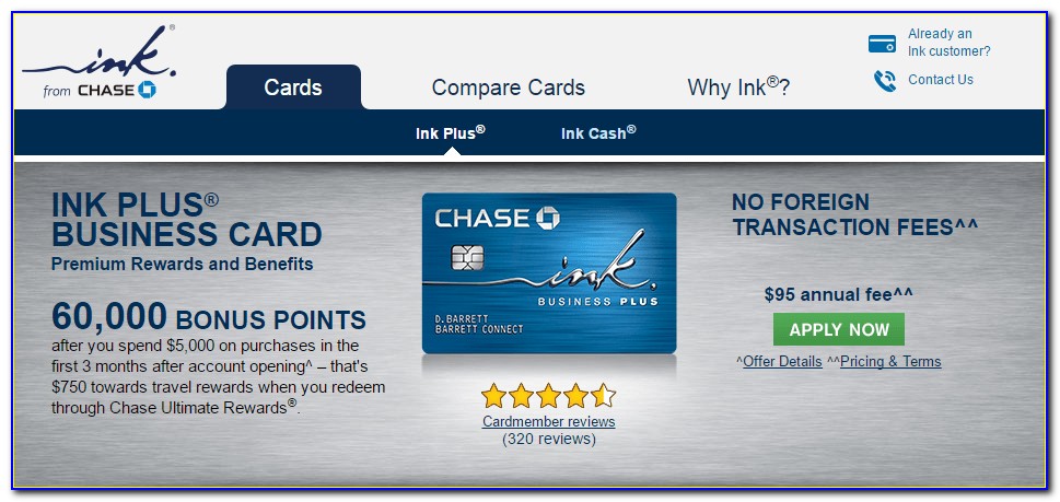 Ink Plus Business Credit Card