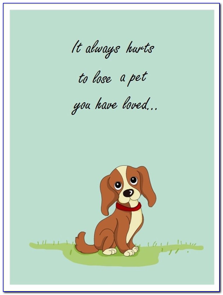 Loss Of Pet Cards Free Printable