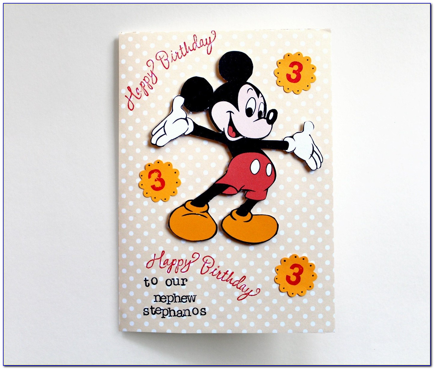 Mickey Mouse Birthday Card Design