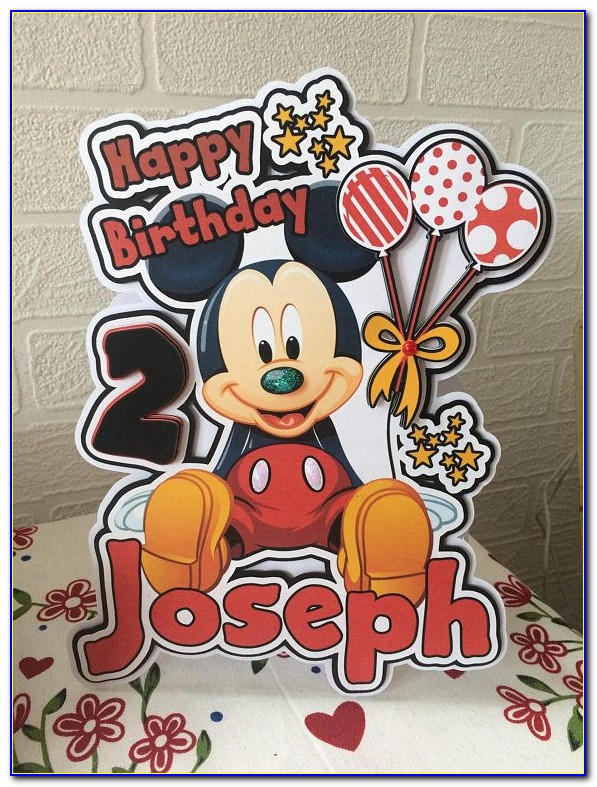 Mickey Mouse Birthday Card Template Free
