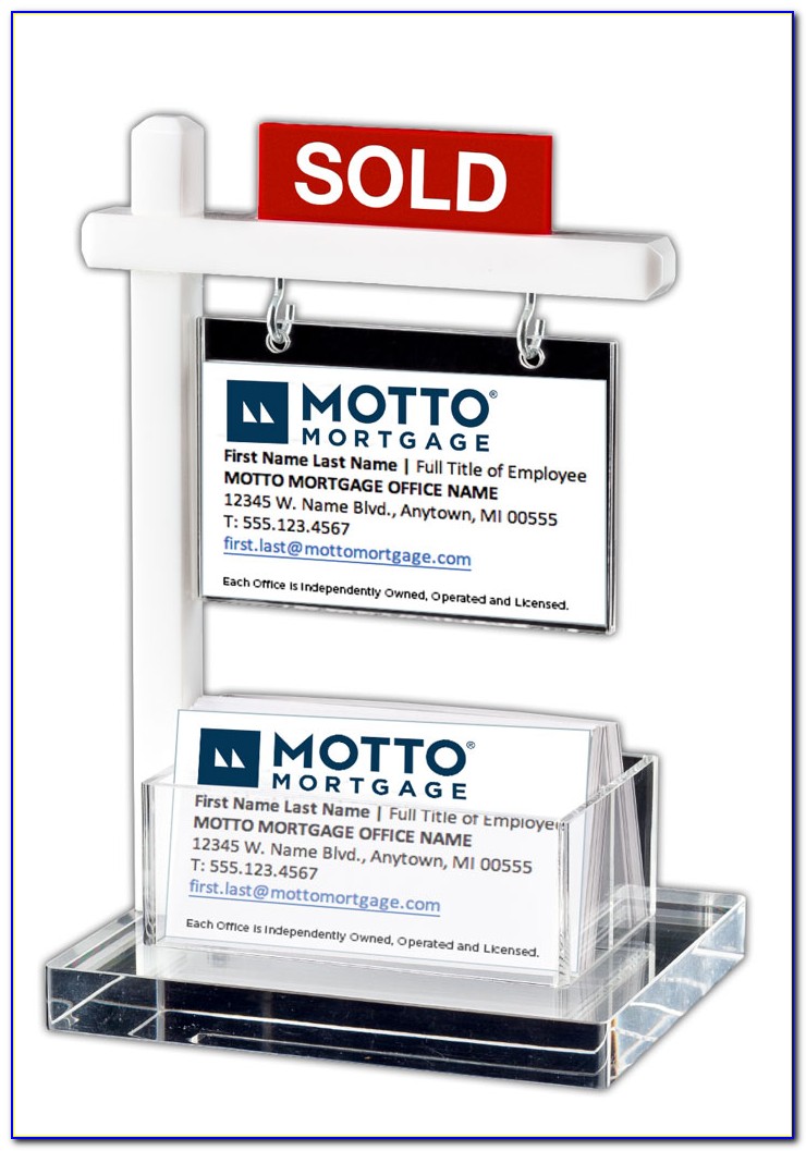 Mini Real Estate Sign & Business Card Holder (white)