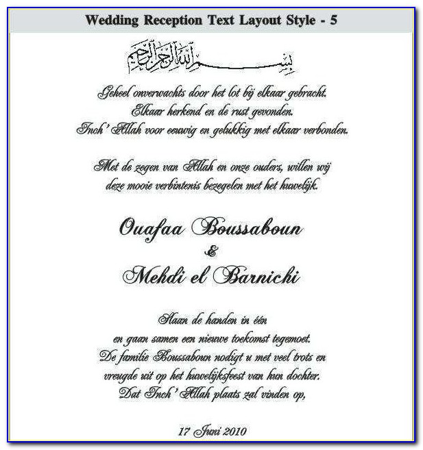 Muslim Wedding Card Templates Free Download