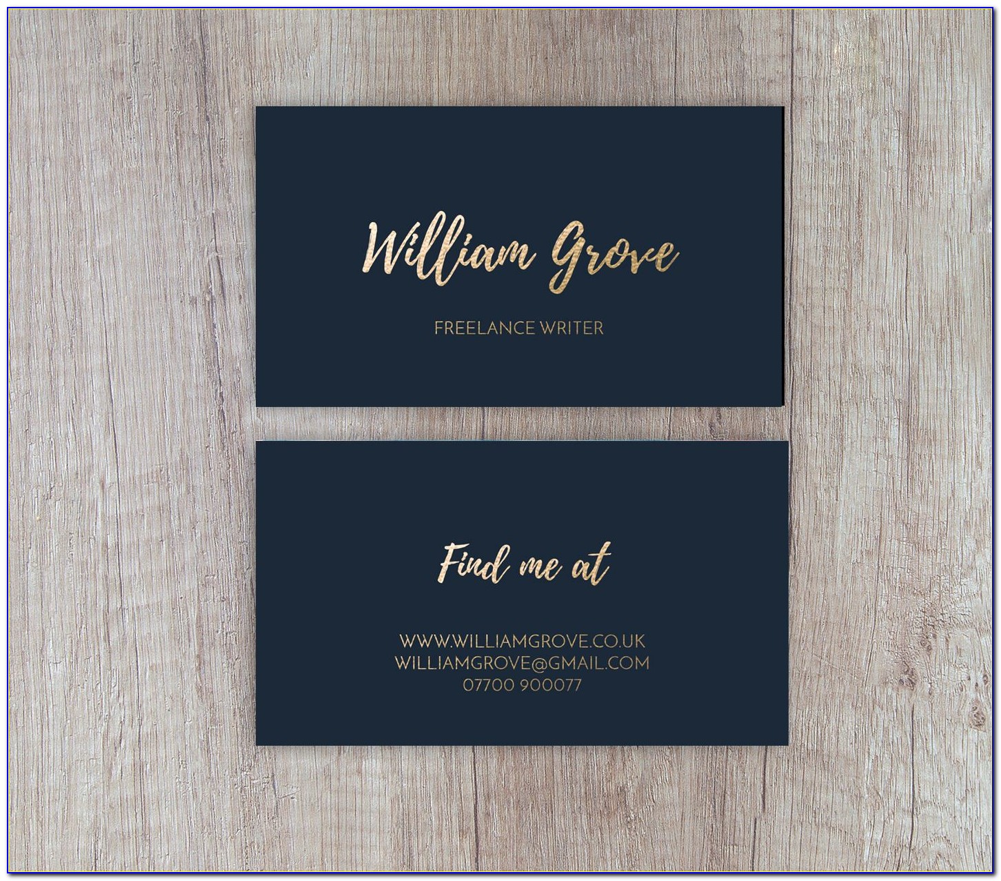 Navy Blue And Gold Business Cards