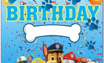 Paw Patrol Birthday Card Invitation