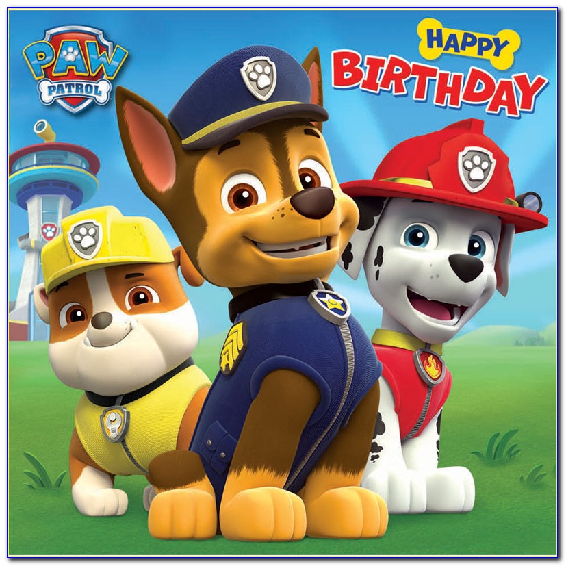 Paw Patrol Birthday Cards Online