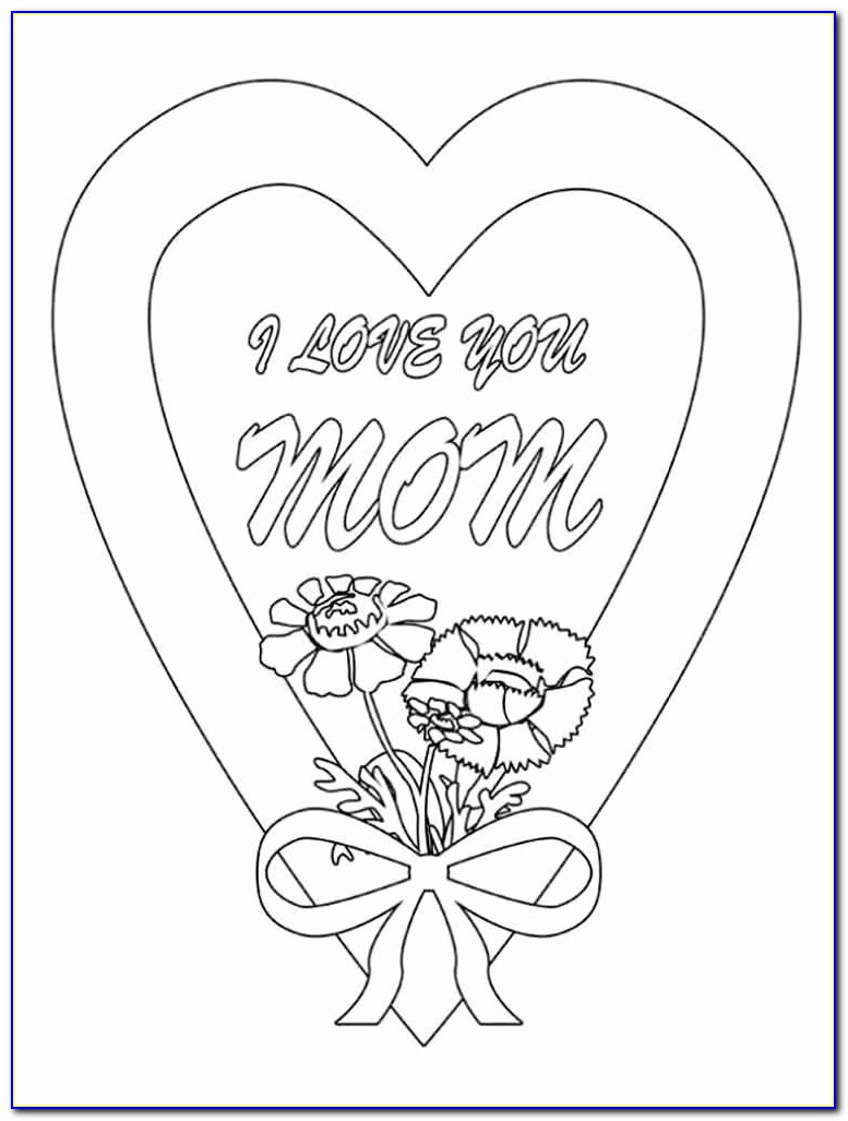 Printable Coloring Birthday Cards For Mom