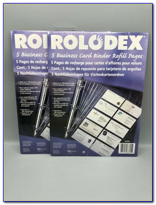 Rolodex Business Card Binder Refill Pages