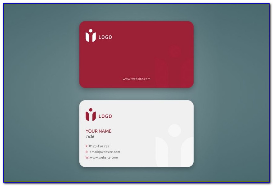 Rounded Corner Business Card Mockup Free Download