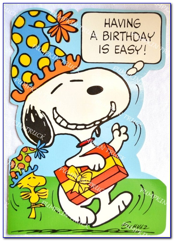 Snoopy Birthday Card Printable Free