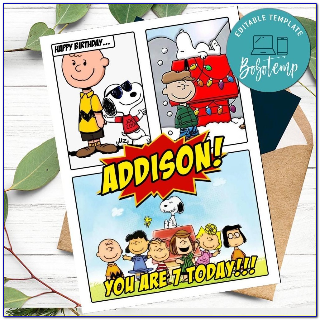 Snoopy Birthday Card Printable