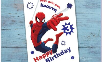 Spiderman Birthday Cards Free