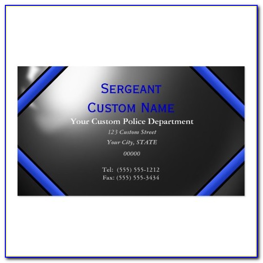 Thin Blue Line Business Cards