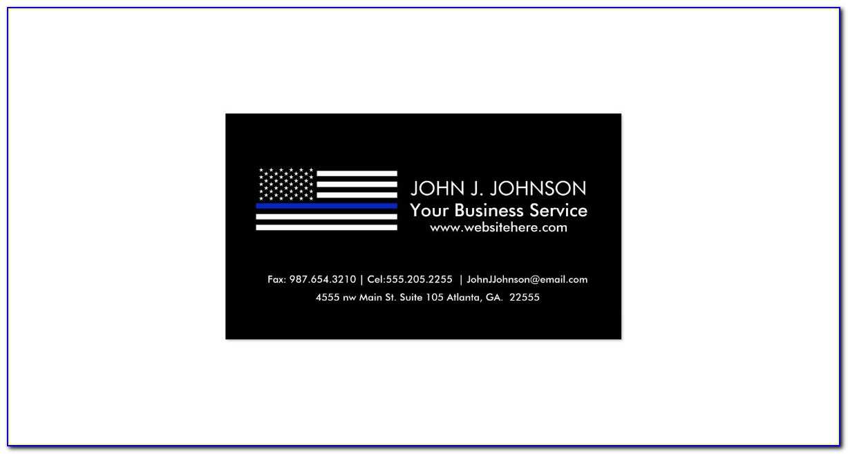 Thin Blue Line Police Business Cards