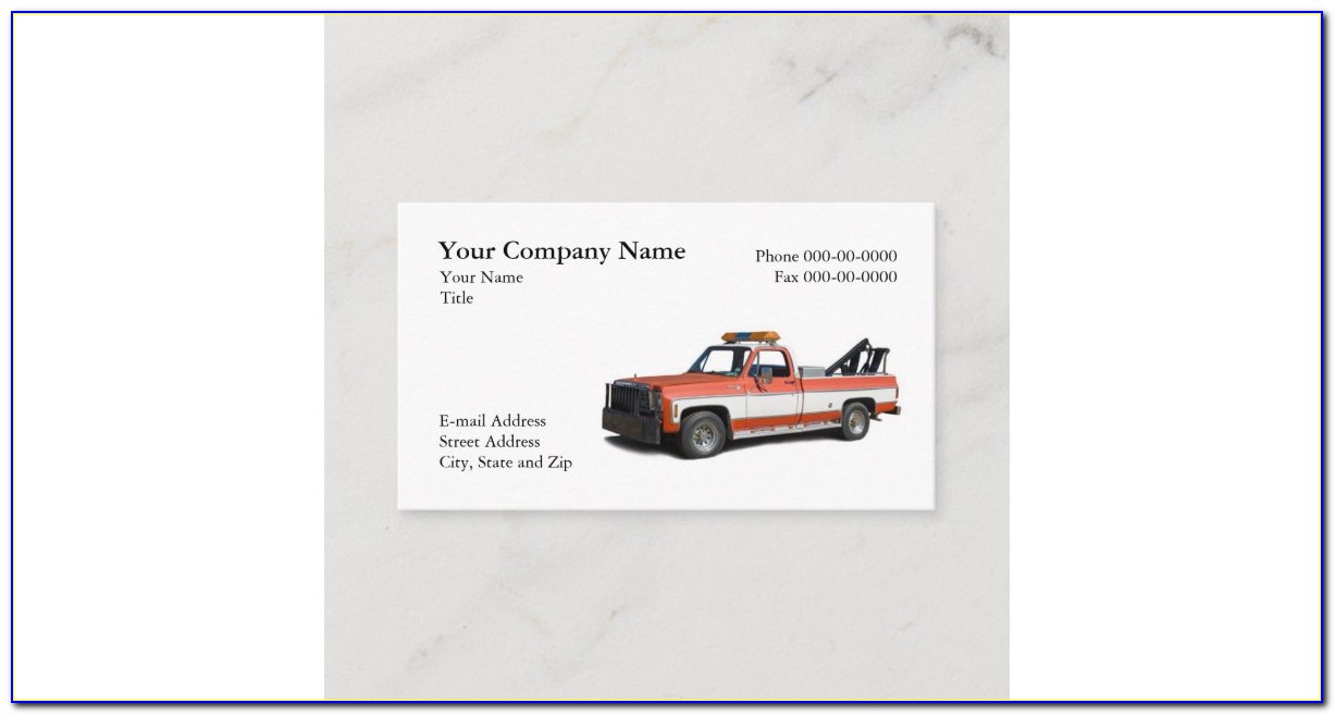 Towing Business Card Ideas