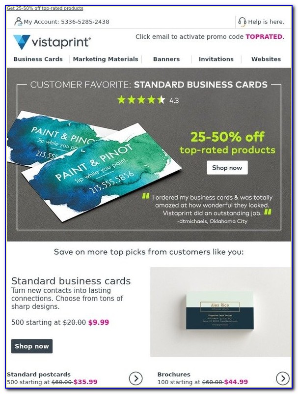 Vistaprint Plastic Business Cards