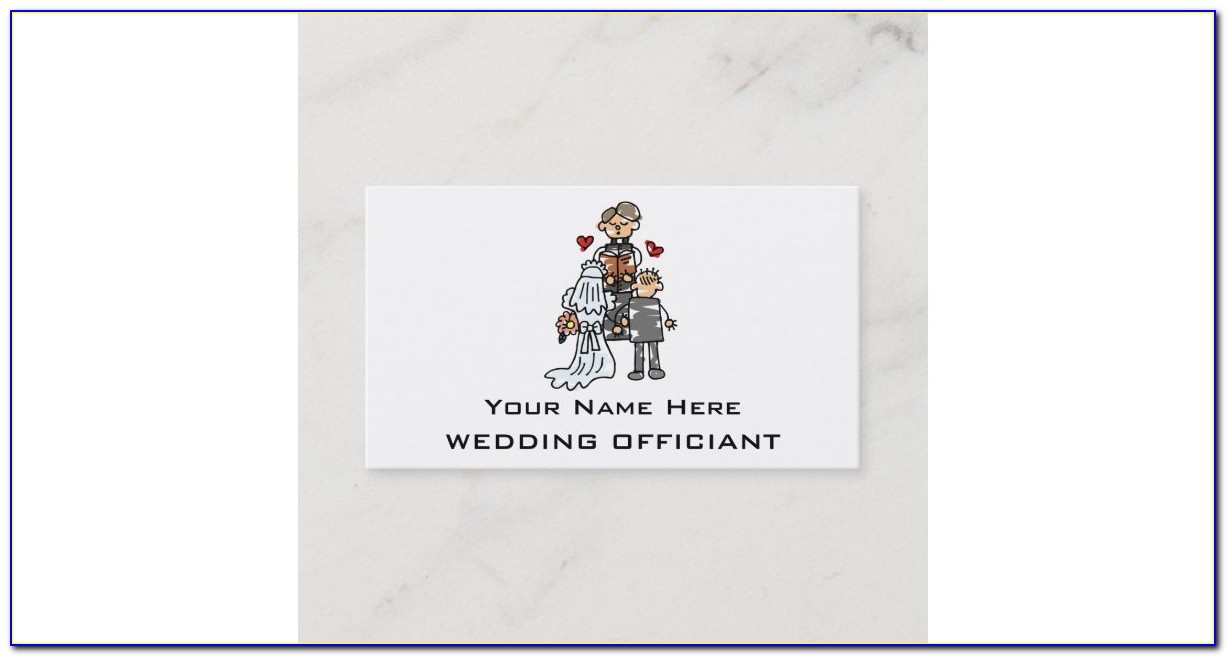 Wedding Officiant Business Cards Samples
