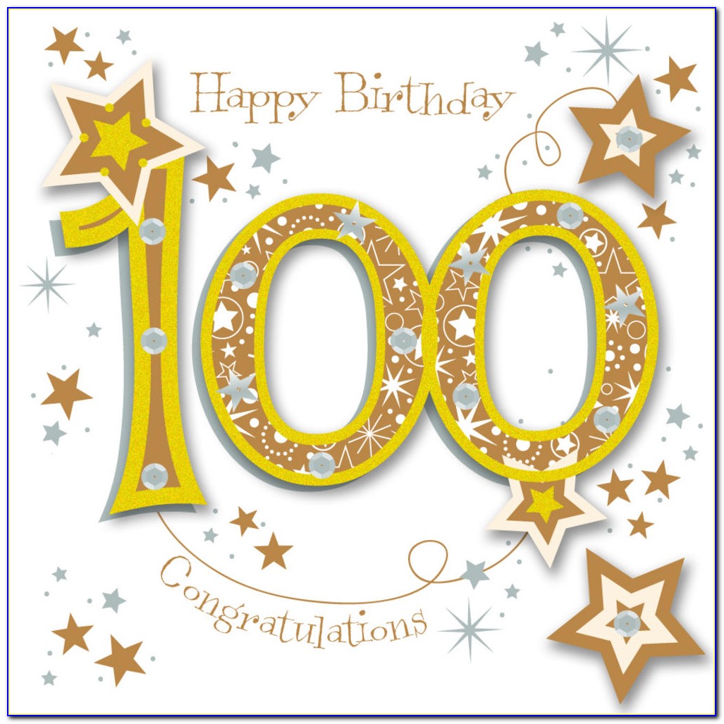 100 Year Old Birthday Card Printable
