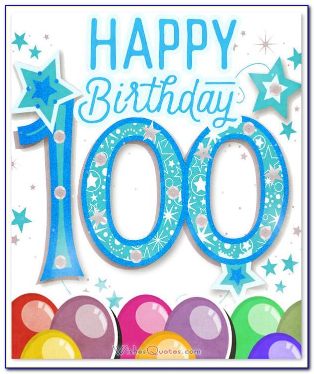 100th Birthday Card Printable Free