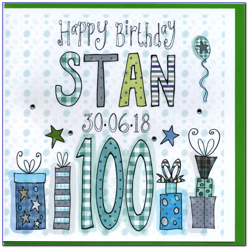 100th Birthday Card Printable