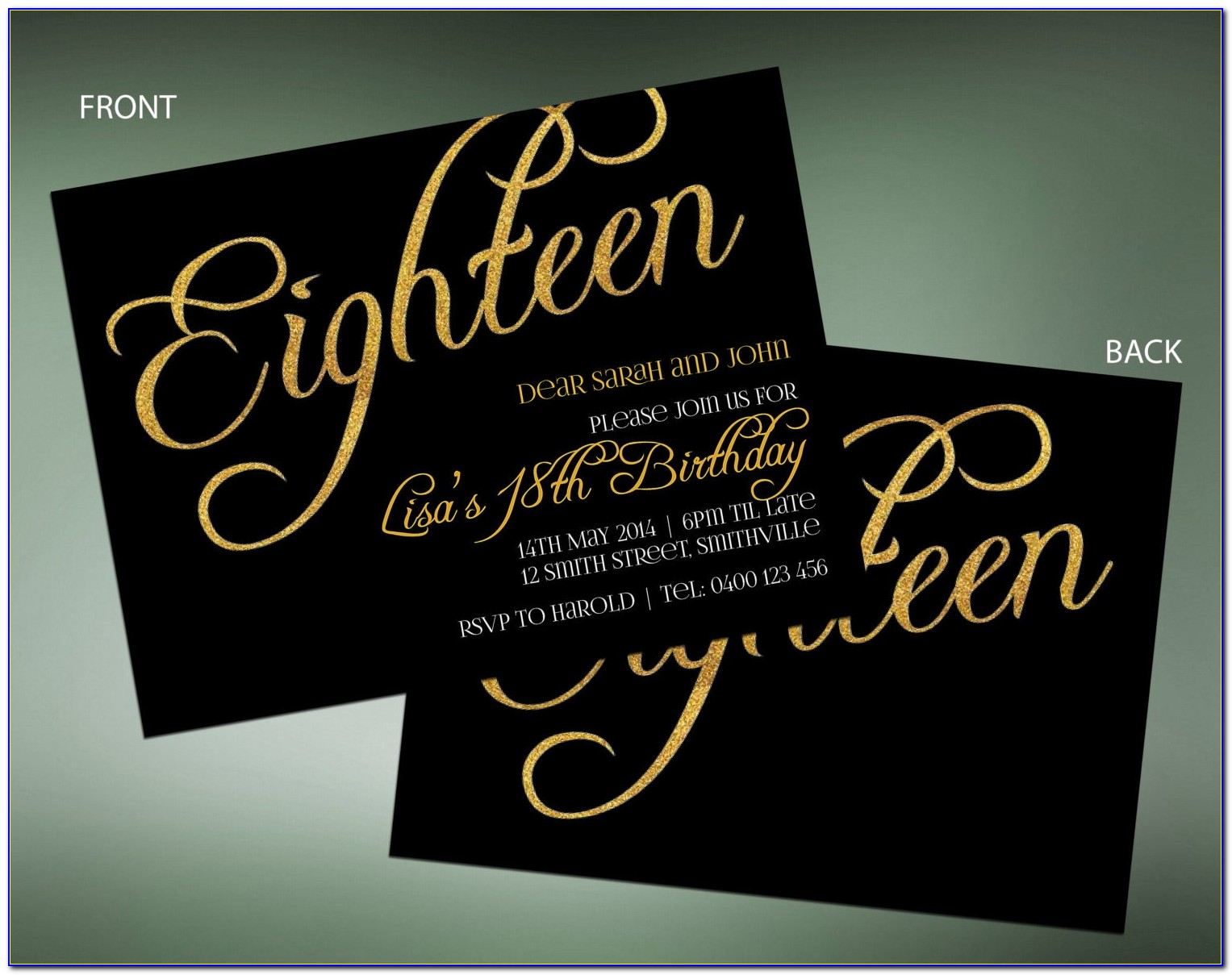18th Birthday Invitation Card Design For Debut