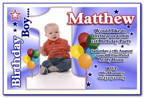 1st Birthday Invitation Cards For Baby Boy