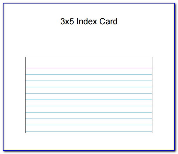 3x5 Card Template Excel
