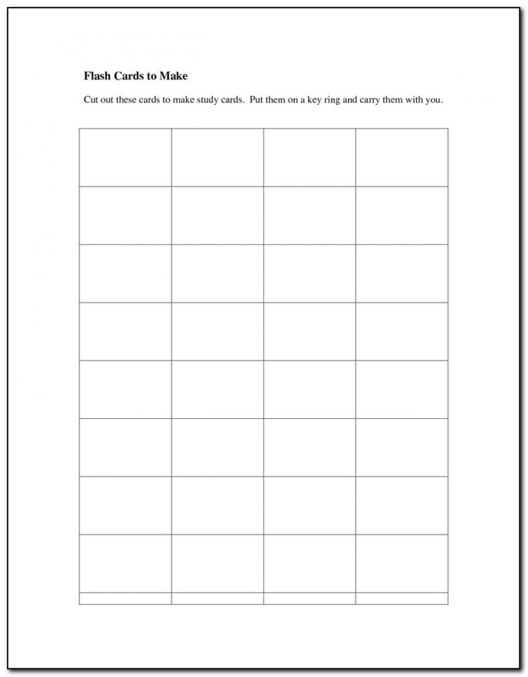 3x5 Note Card Template For Word