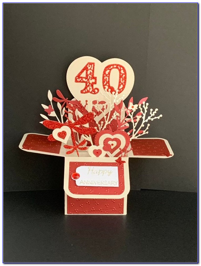 40th Wedding Anniversary Pop Up Cards