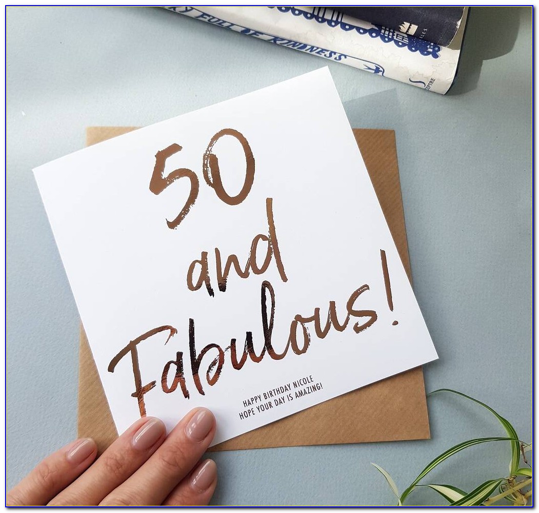 50th Birthday Place Card Ideas