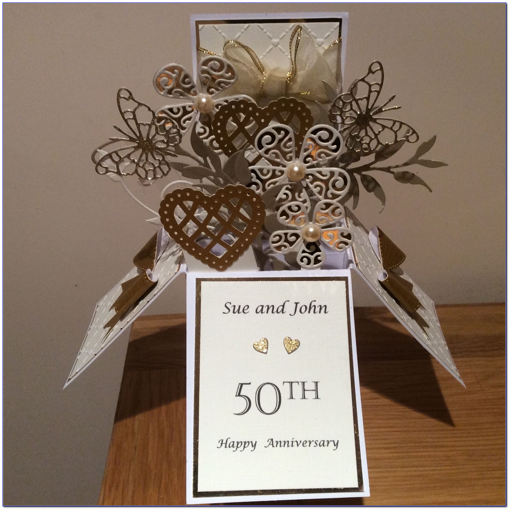 50th Wedding Anniversary Pop Up Card