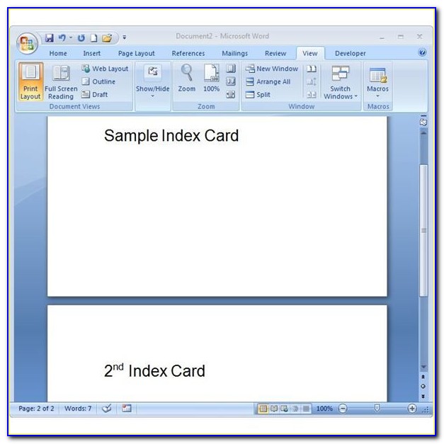 5x8 Lined Index Card Template