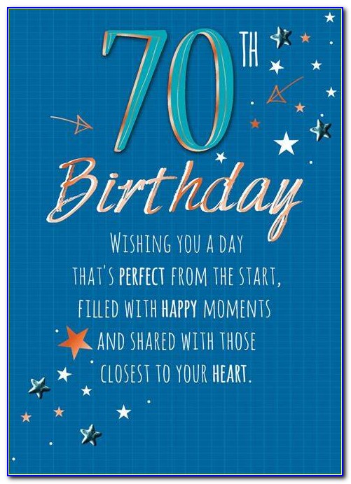 70th Birthday Greeting Ecards