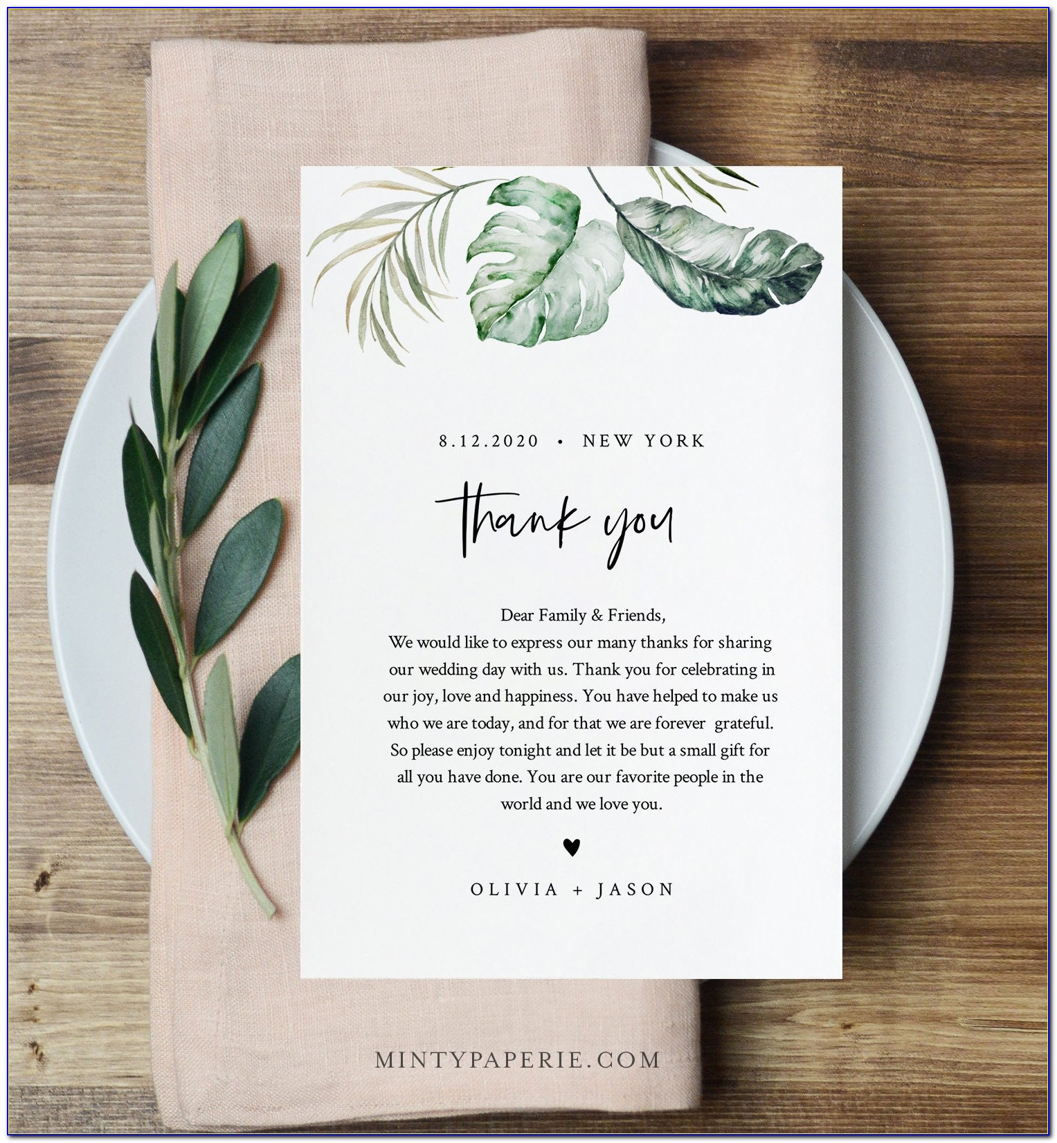 Affordable Wedding Thank You Cards