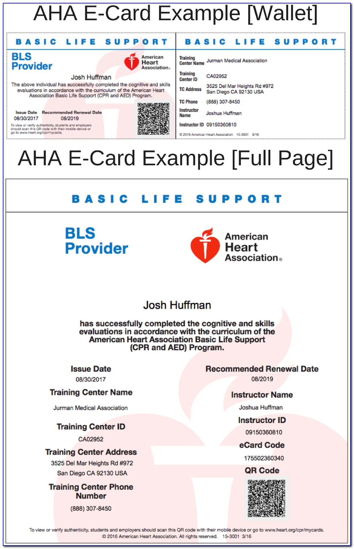 American Heart Association Heartsaver Cpr Card Template