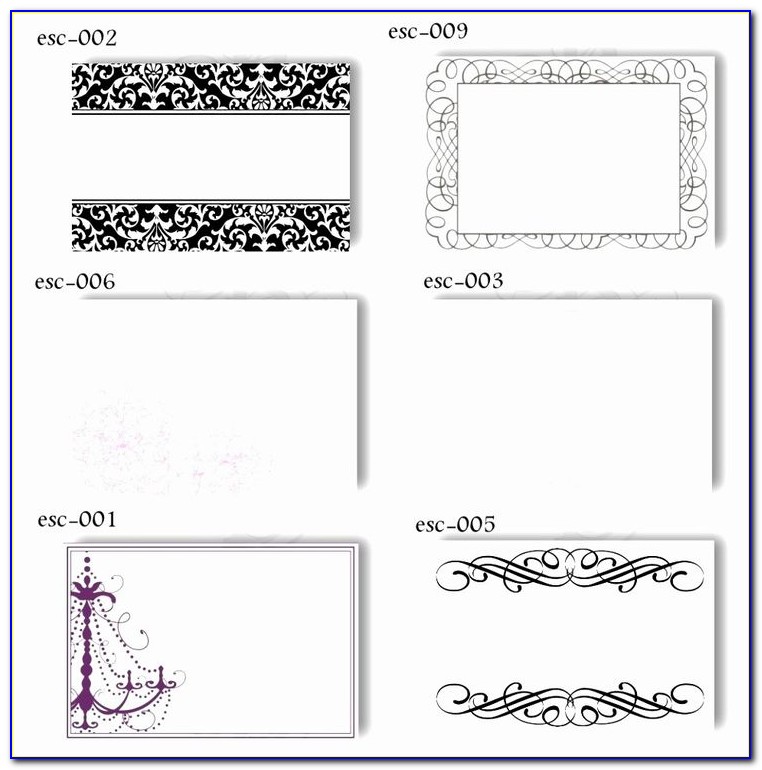 Amscan Imprintable Place Cards Template