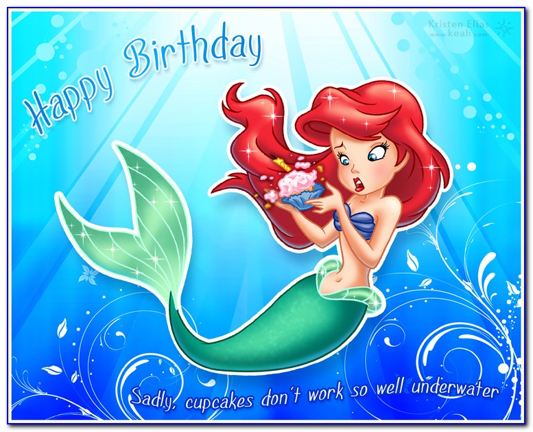 Ariel Birthday Card Printable